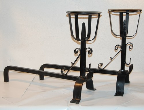 Antica coppia alari per - coppia,