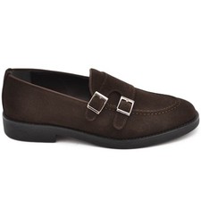 Scarpe mocassino uomo doppia