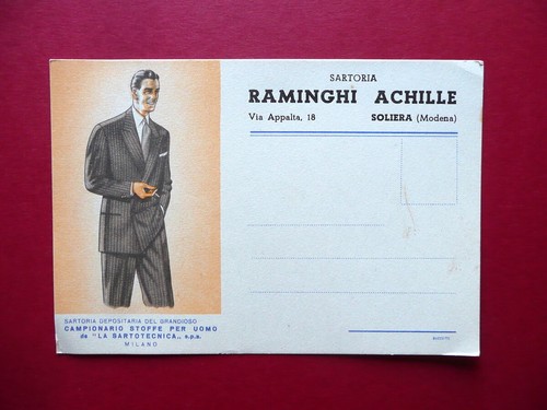 Cartolina pubblicità sartoria - pubblicità,