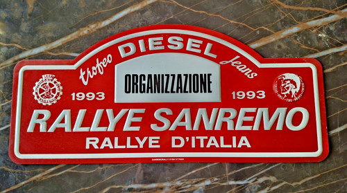 Targa insegna rallye - targa,