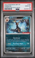 Umbreon GameStop Promo OBF EN Reverse Holo Pokemon TCG 130/197 PSA 10 GEM MINT