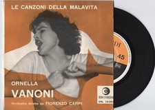 ORNELLA VANONI  LE CANZONI DELLA MALA          1^ED.ITALIANA      RARITA'