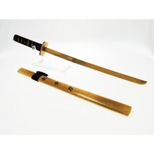 Katana in legno bamboo con fodero da allenamento bokken bokuto 74 cm
