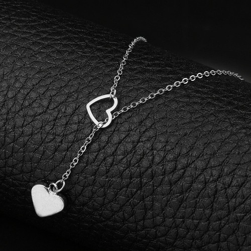 Collana donna cuore doppio - collana,