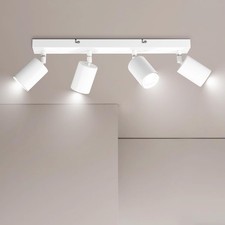 PLAFONIERA FARETTI LED SOFFITTO BIANCO LAMPADA FARETTI DA SOFFITTO ORIENTABILI