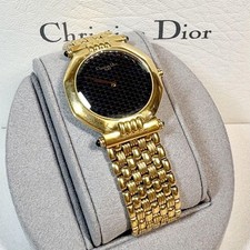 Orologio Christian Dior tono oro unisex donna quarzo cristallo zaffiro