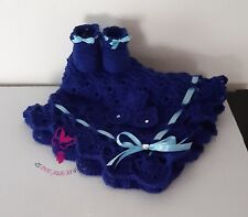 Copertina uncinetto, blu, lana merino, battesimo, cerimonia, corredino,benvenuto