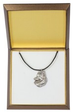 Belga Cane Pastore Tedesco - Collare IN Confezione Regalo, Argentato Medaglione