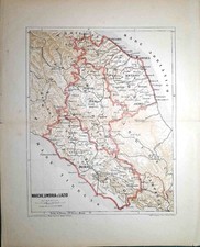Carta geografica antica MARCHE