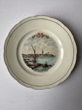 PARENZO Istria vecchio piatto pubblicitario 1920 Richard Ginori porcellana esodo