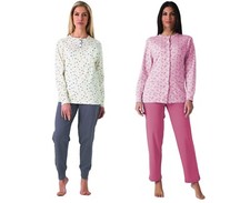 Pigiama DONNA invernale caldo cotone KAREL taglie forti CONFORMATO 4 colori