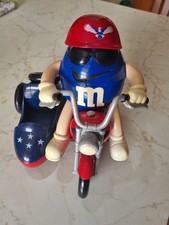 Vintage Distributore Di Caramelle. Blue M&M on Motorcycle Candy Dispenser. Moto