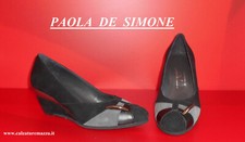 Decoltè in Camoscio con zeppa