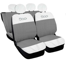 COPRISEDILI COMPATIBILI CON 500 NUOVA FODERE BICOLORE BIANCO - GRIGIO CHIARO