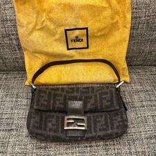 Fendi Zucca Mamma secchiello lana grigio/marrone vintage sacchetto antipolver...