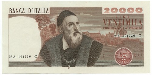 20000 lire banca italia - 20000, d'italia
