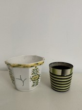 Due Cachepot Porta Vasi Per Fiori D’epoca In Ceramica