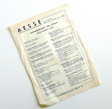 AESSE APPARECCHI E STRUMENTI SCIENTIFICI VOLANTINO PUBBLICITARIO AA '60 L3473S50