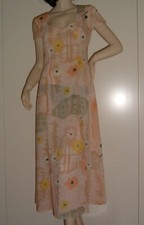 ABITO VESTITO DONNA FANTASIA FLOREALE SALMONE TAGLIE FORTI LEGGI LE MISURE
