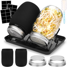 Barattolo Germogliatore Set 10Pcs,Kit per Germogliare I Semi,Barattoli per Germo