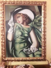 Quadro olio su tela Tamara de Lempicka