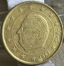 Moneta Rara Belga 50 Centesimi