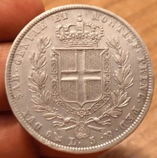 Moneta 5 Lire 1836 Genova