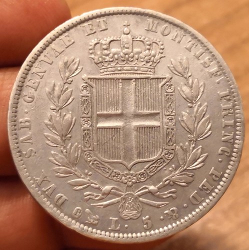 Moneta lire 1836 genova - 5,