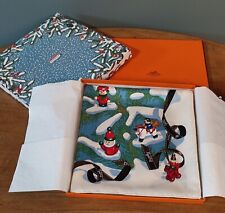 Foulard Hermes Noël au 24 Faubourg Dimitri Rybalchenko scatole originali Seta