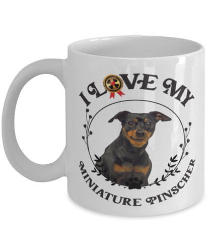 Mini pinscher mug love my - mini, mug,