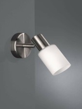 MASSIVE PHILIPS APPLIQUE PRONTO 50080/17/10 ACCIAIO VETRO BIANCO CLASSE A E14