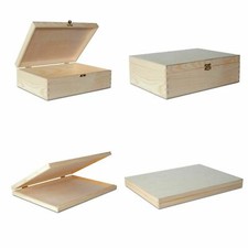 Creative Deco A4 Scatola di Legno con Coperchio | Cassetta Contenitore 