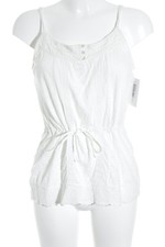 H&M Top a uncinetto Donna Top Taglia IT 44 bianco sporco stile romantico