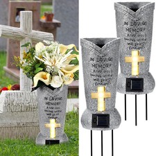 2 Pcs Solar Cemetery Grave