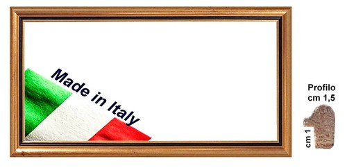 Cornice legno oro con rigo - legno,
