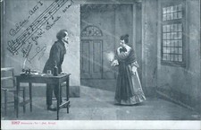 cq483 cartolina musica opera lirica atto boheme puccini tosca verdi