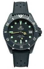 Orologio Philip Watch caribbean professional diver 2000 all black ultra rare
