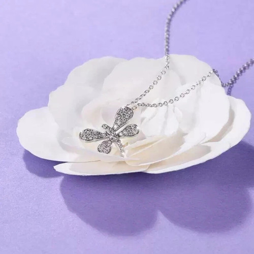 Ciondolo libellula diamante