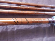 Hardy Palakona Deluxe 9 piedi bambù Fly Rod 3 pezzi 2 punte vintage 1916 usato