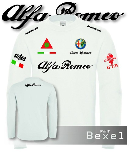 Felpa girocollo stampata - girocollo, alfa