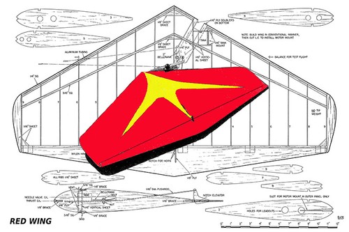Model airplane plans - (uc):, red