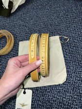 Cintura Aeronautica Militare in pelle gialla nelle misure 75,80, 90 cm
