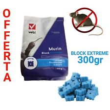Vebi MURIN EXTREME BLOCK 300 gr Veleno Topicida Ratticida Topi e Ratti