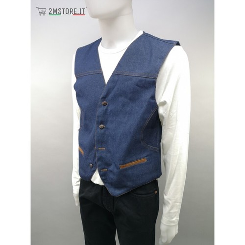 Gilet smanicato jeans - gilet,