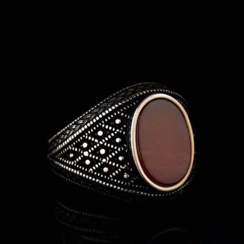 Anello uomo onice - , pietra