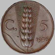 1936 Italia 5 Centesimi