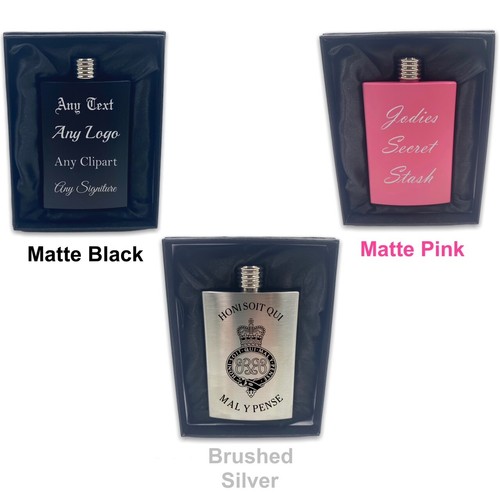 Engraved hip flask - engraved,