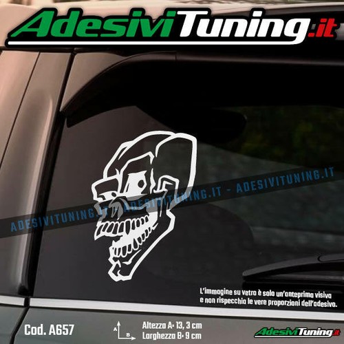 Adesivo teschio strano - adesivo,