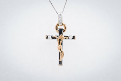 Collana uomo oro - , bianco