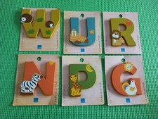 Thun lettere letterine vocali consonanti w u r n p g 6 pezzi lotto 